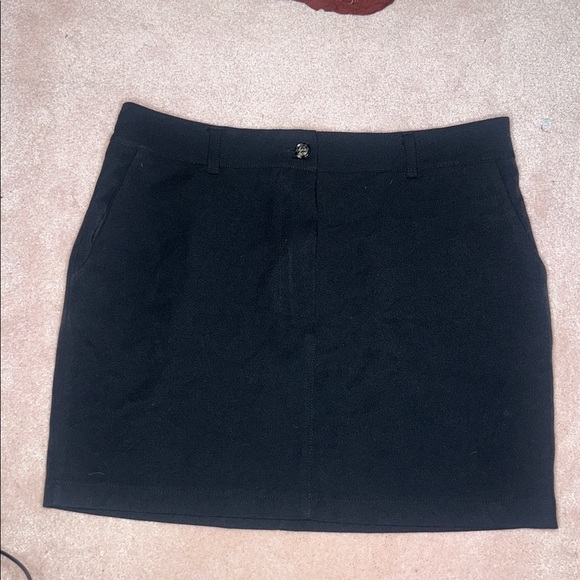 boohoo Black Mini Skirt Business Casual Pockets - Picture 2 of 8